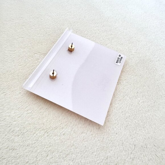 Frasier Sterling 14K Gold Plated Waterproof Statement Heart Stud Earrings - Picture 11 of 11